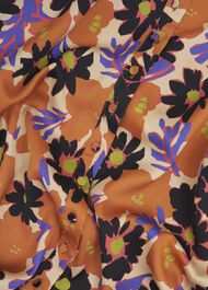 Coworth Floral Tie-Waist Mini Dress, Beige Multi, hi-res