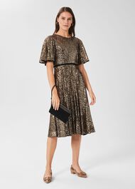 Betsey Sequin Dress, Metallic, hi-res