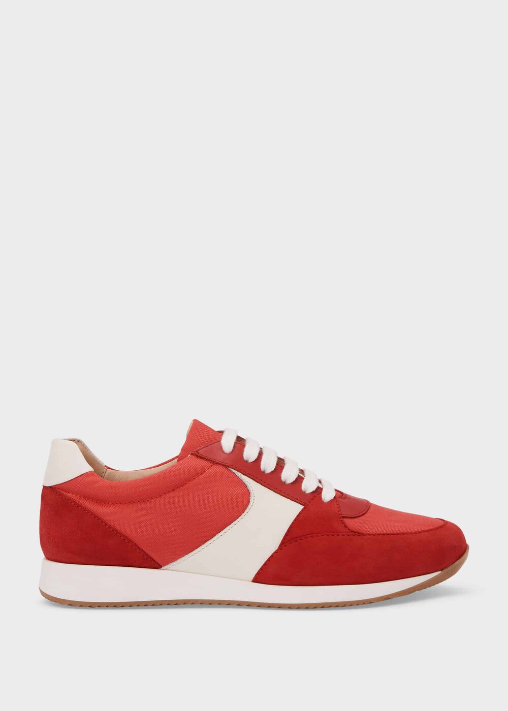 Mara Leather Trainers, Red Multi, hi-res