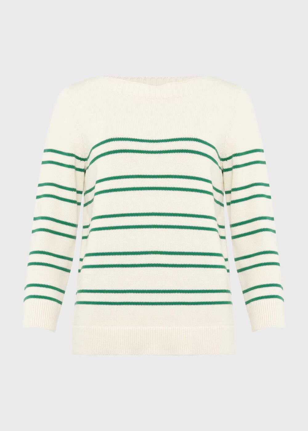 June Cotton Jumper, Ivory Green, hi-res