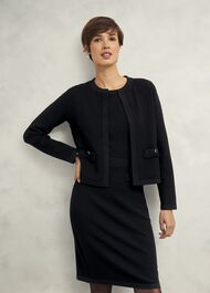 Petra Knitted Jacket, Black, hi-res
