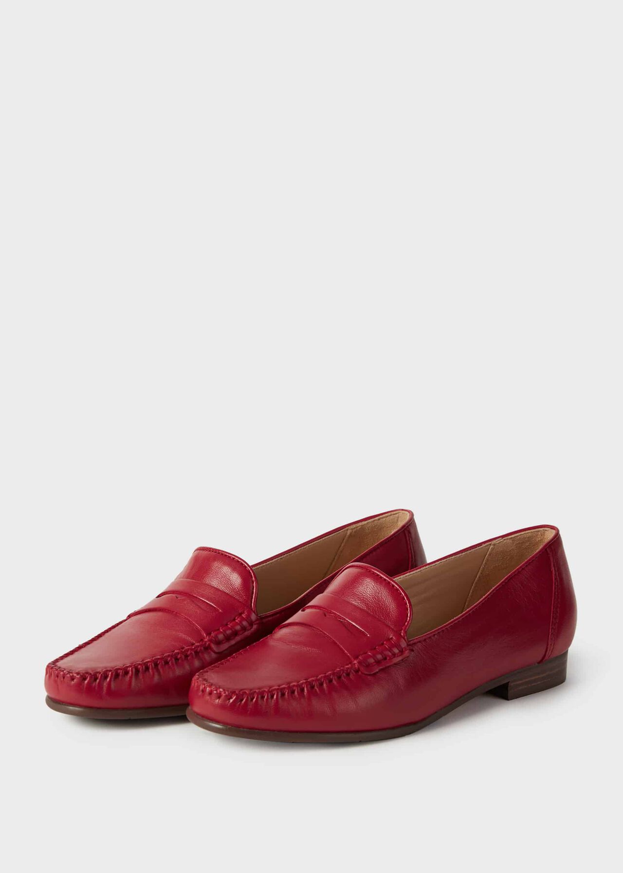 Holly Leather Moccasins, Raspberry, hi-res