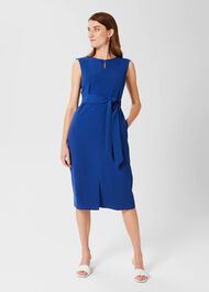 Kristen Belted Dress , Royal Blue, hi-res