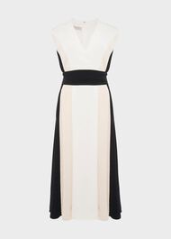 Natalie Fit And Flare Dress, Ivory Multi, hi-res
