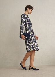 Sabine Floral Tie Dress, Midnight Multi, hi-res