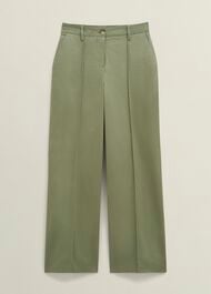 Dark Sage Green Kayley Cotton Pants, Dark Sage, hi-res
