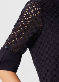 Marciella Broderie Dress, Navy, hi-res