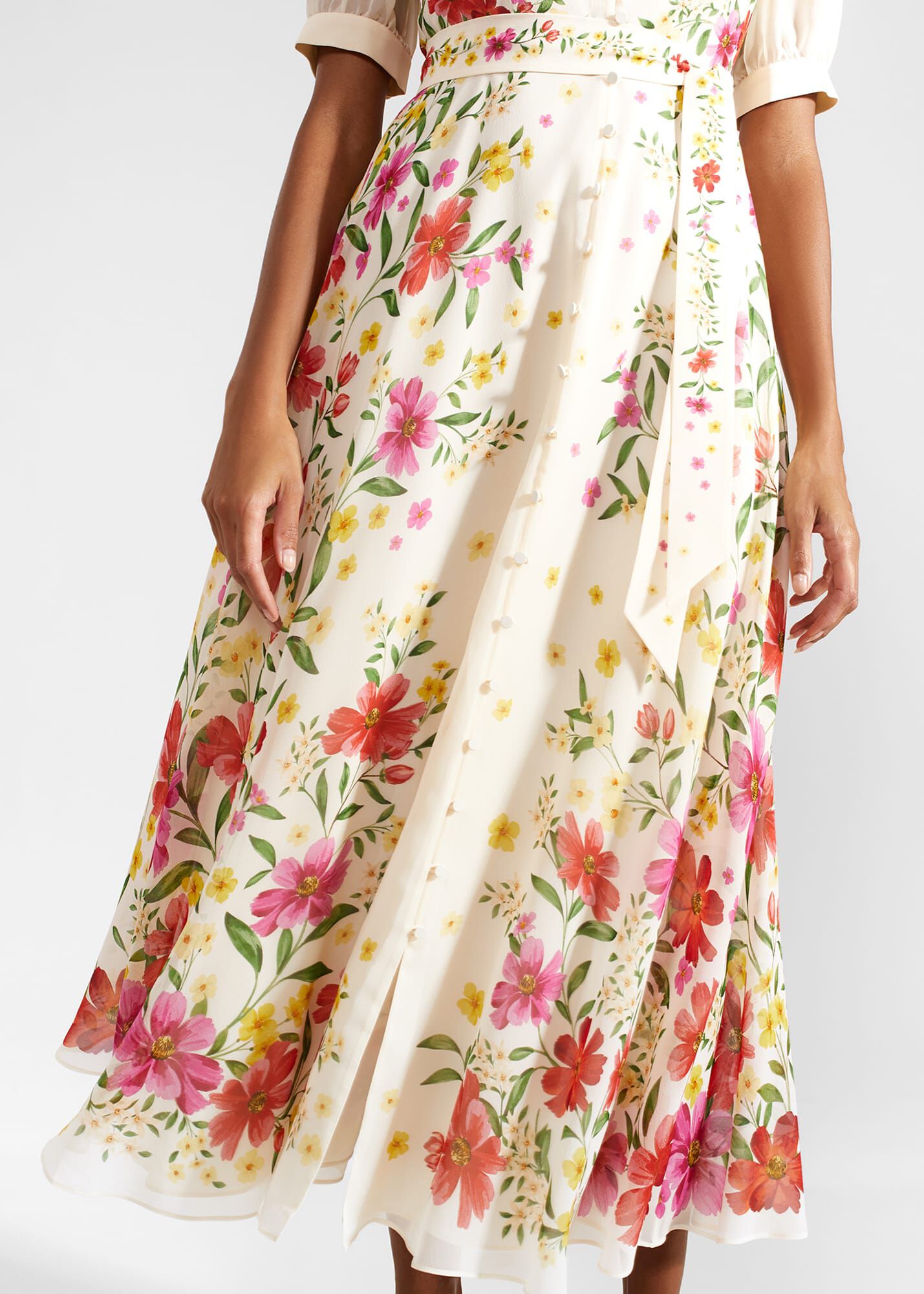 Aurelia Floral Silk Dress | Hobbs UK