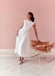 Burghley Seam Detail Shirt Dress, Ivory, hi-res
