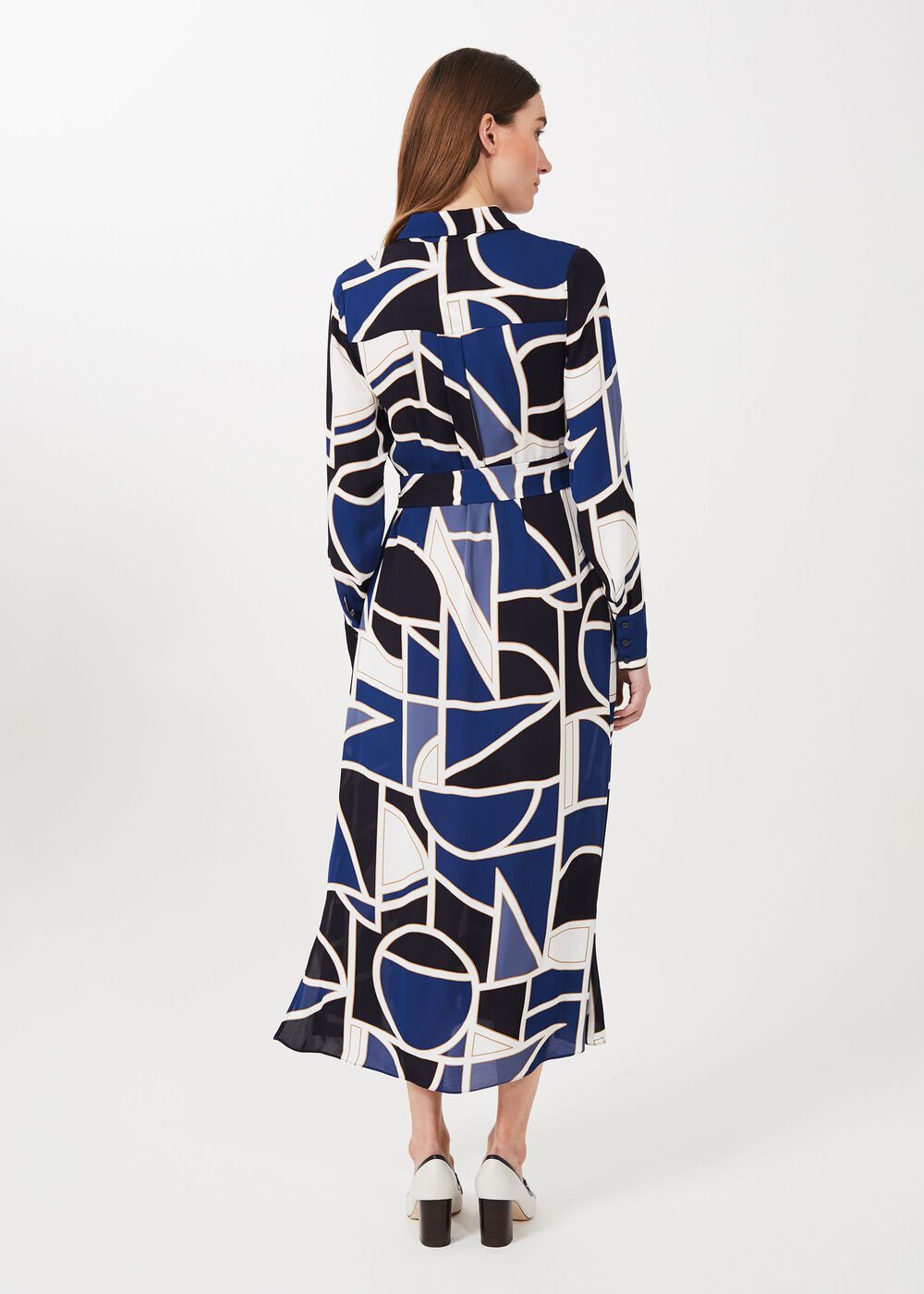 Nadine Geo Midi Dress, Blue Multi, hi-res