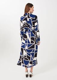 Nadine Geo Midi Dress, Blue Multi, hi-res
