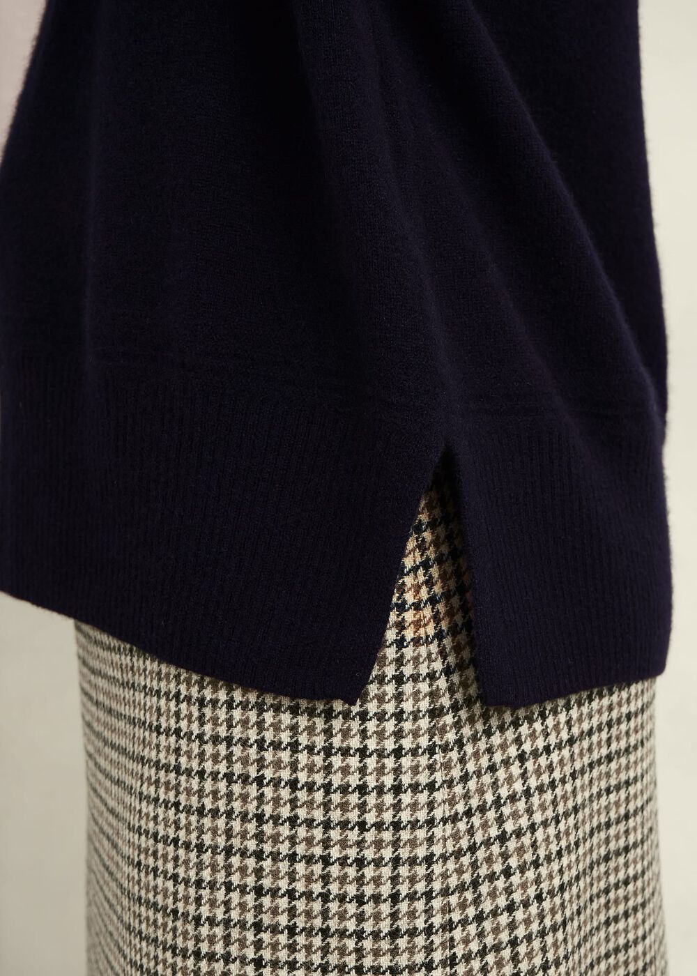 Marlena Cashmere Funnel Neck Sweater, Hobbs Navy, hi-res