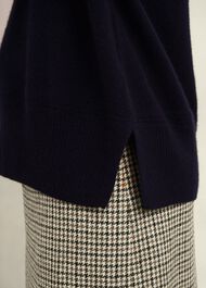 Marlena Cashmere Funnel Neck Jumper, Hobbs Navy, hi-res