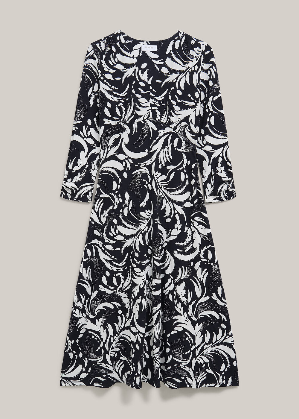 Petite Deborah Dress, Navy Ivory, hi-res