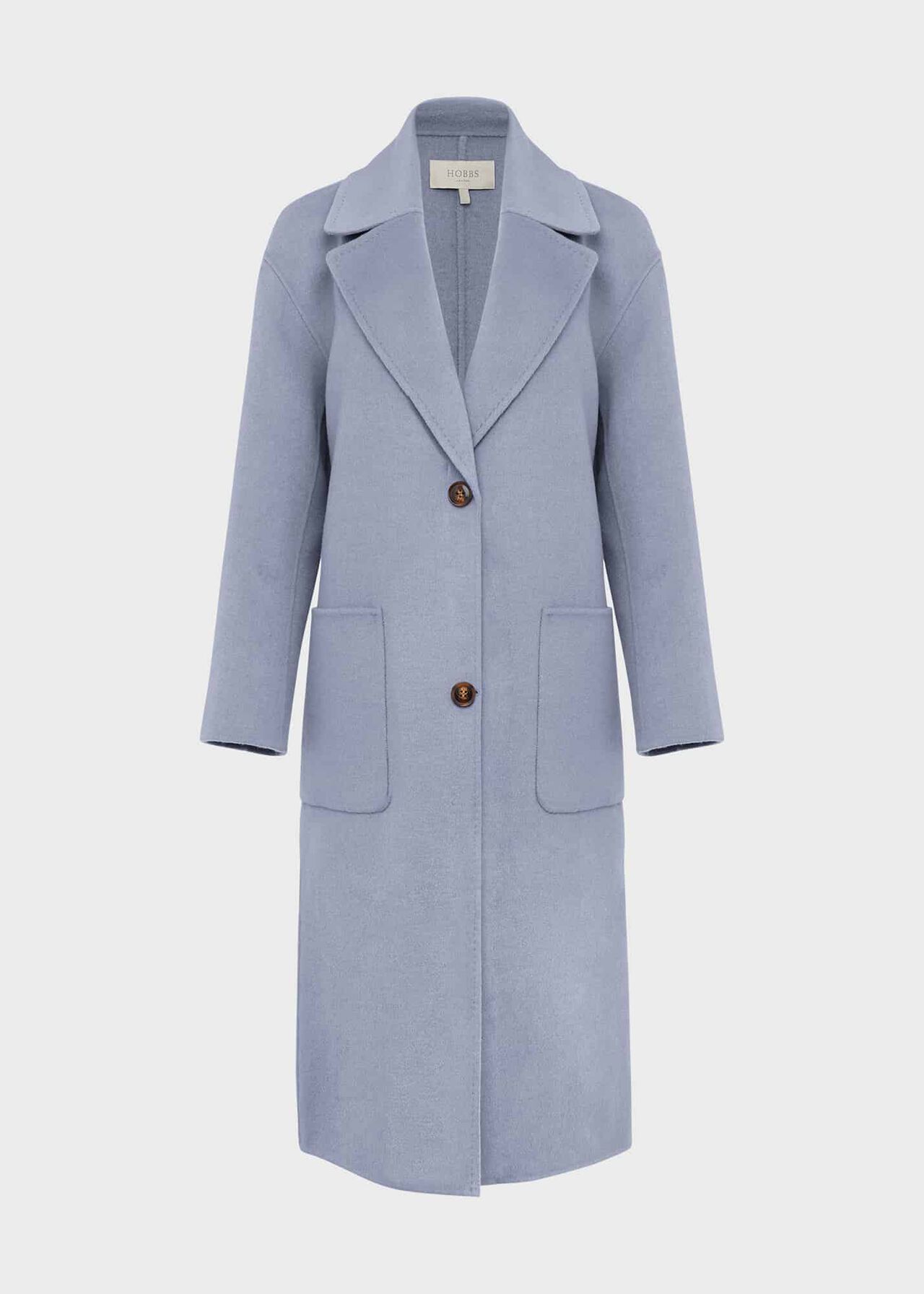 Yvonne Wool Blend Double Face Coat, Steel Blue, hi-res