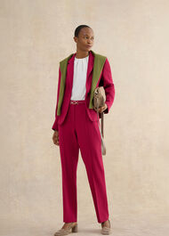 Gemma Straight Leg Trousers , Beetroot Pink, hi-res