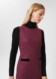 Lucia Wool Dress, Purple Multi, hi-res