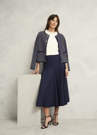 Enya Knitted Jacket, Midnight Ivory, hi-res