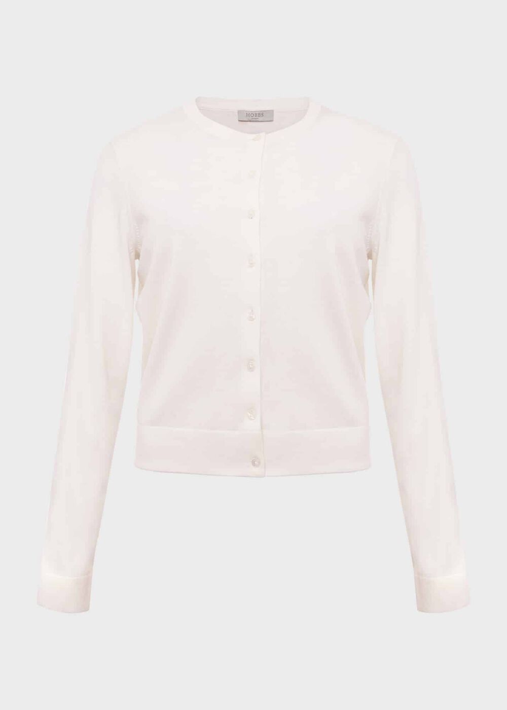 Michelle Cotton Cardigan, Ivory, hi-res