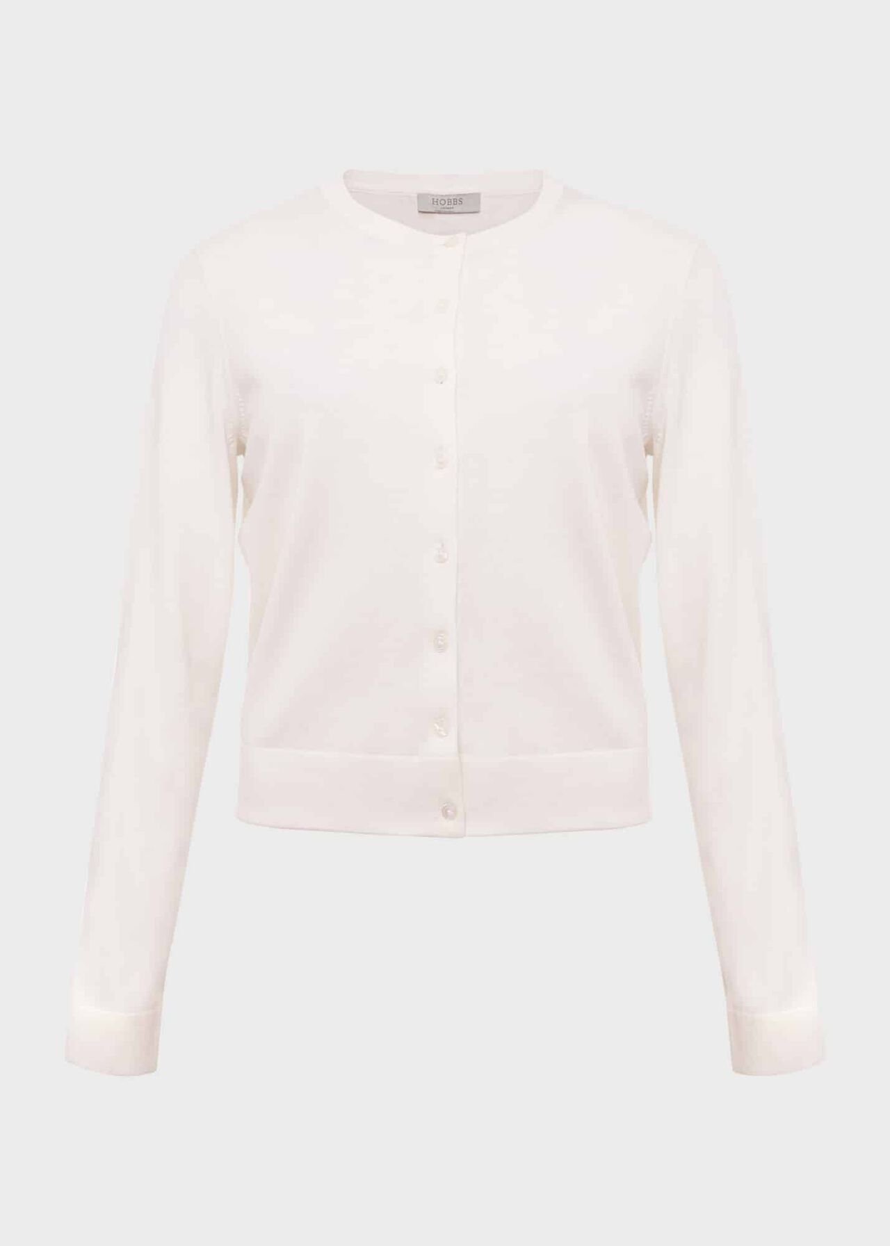 Michelle Cotton Cardigan, Ivory, hi-res