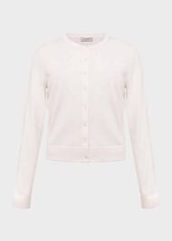 Michelle Cotton Cardigan, Ivory, hi-res
