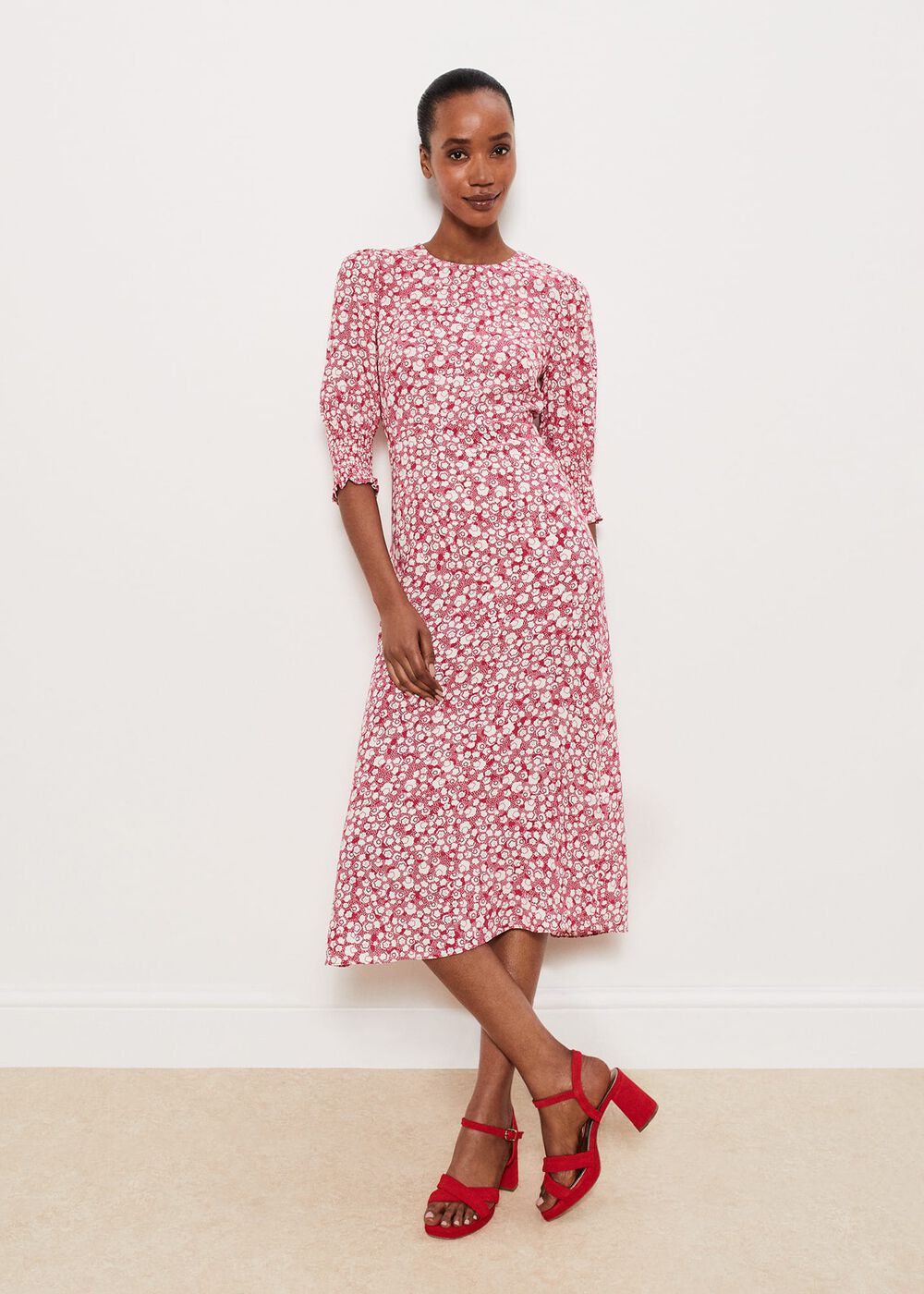 Primrose Dress, Pink Buttrcream, hi-res