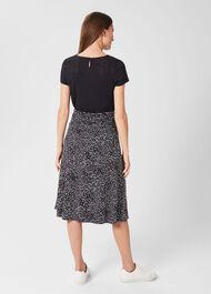 Liza Jersey Skirt, Navy White, hi-res