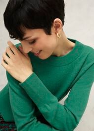 Tresco Wool Cashmere Sweater, Viridian Green, hi-res