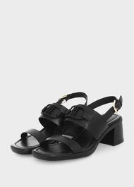 Nell Heeled Sandal, Black, hi-res