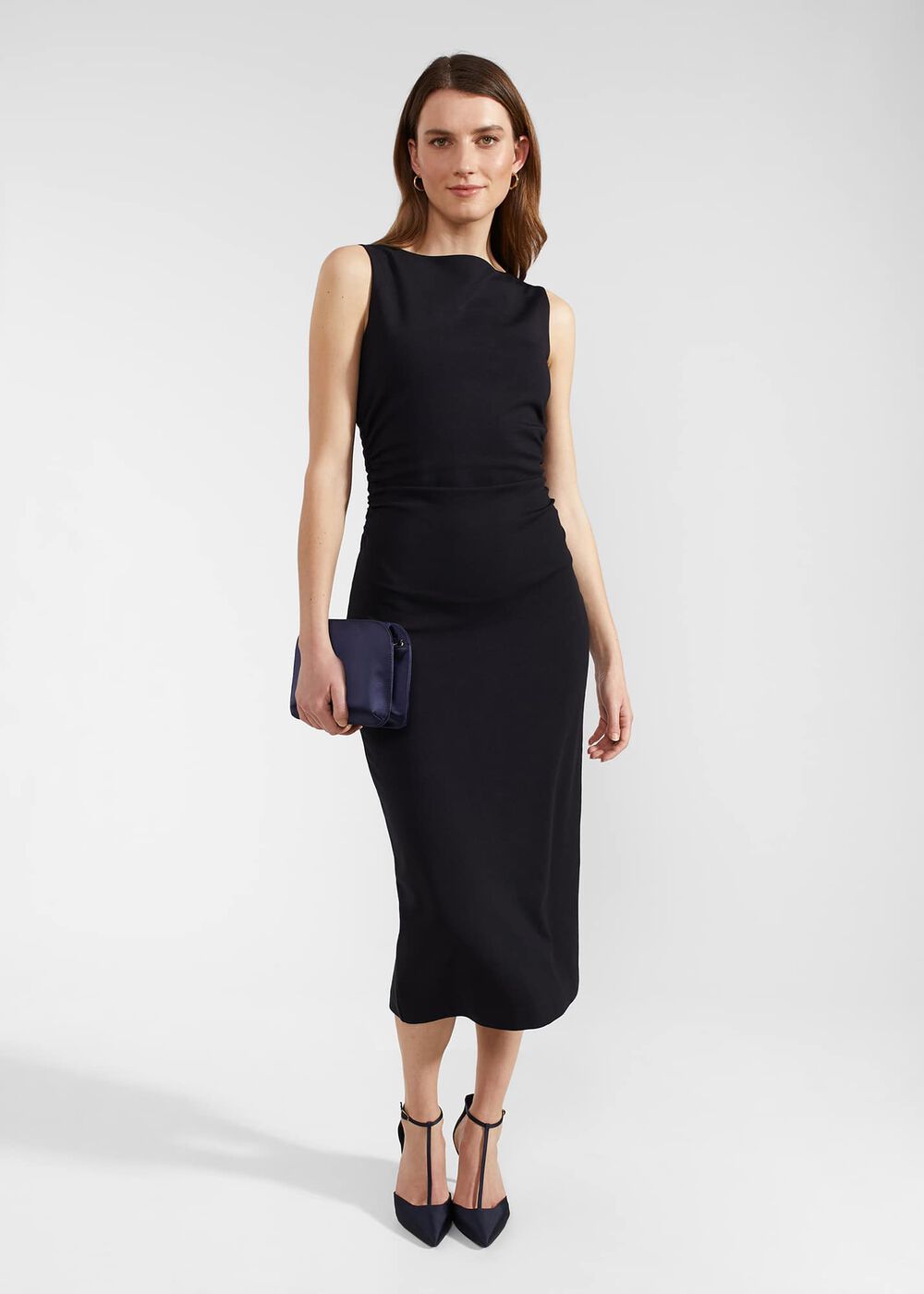 Iliana Jersey Dress, Navy, hi-res