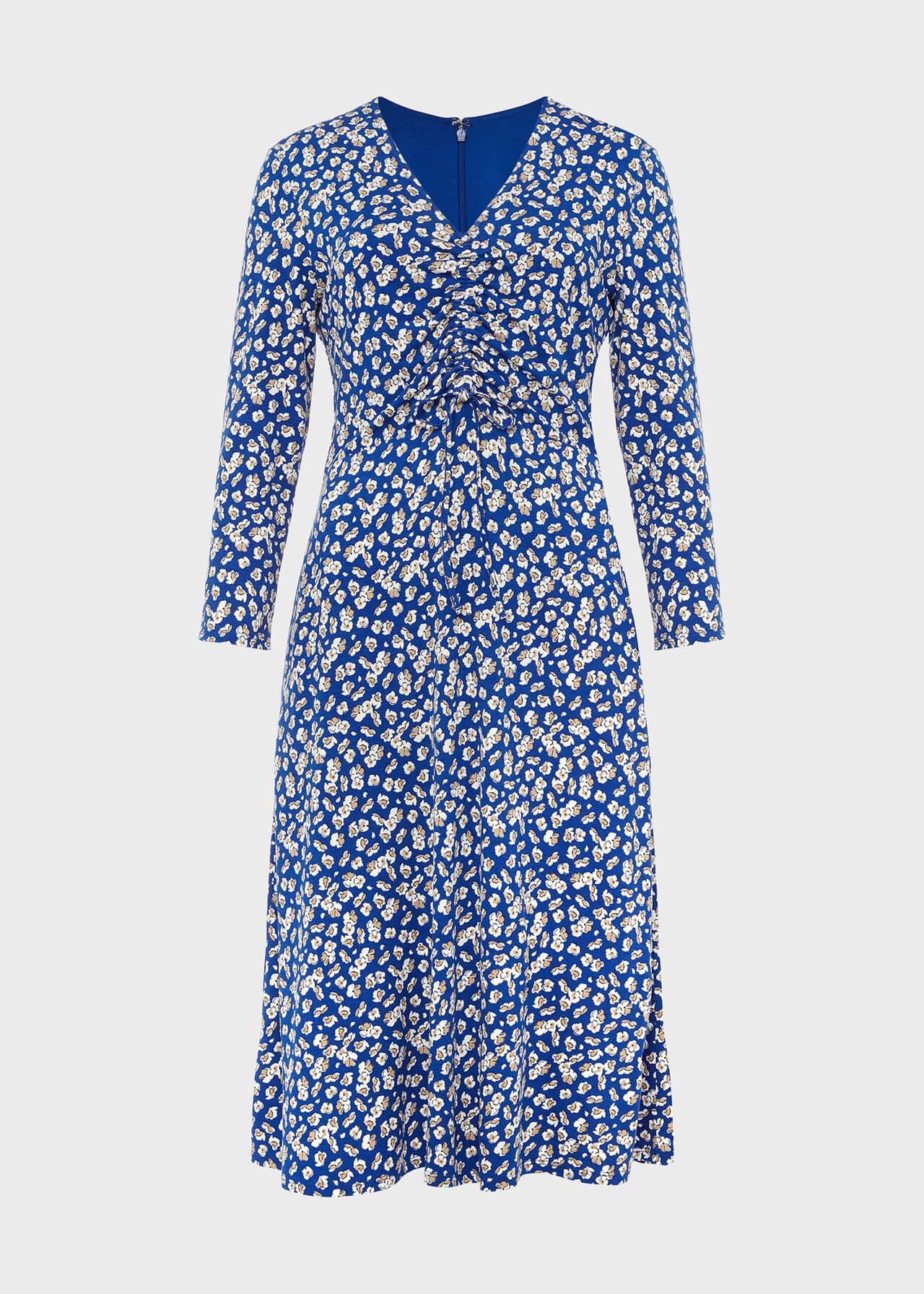 Simmy Floral Jersey Dress, Blue Multi, hi-res