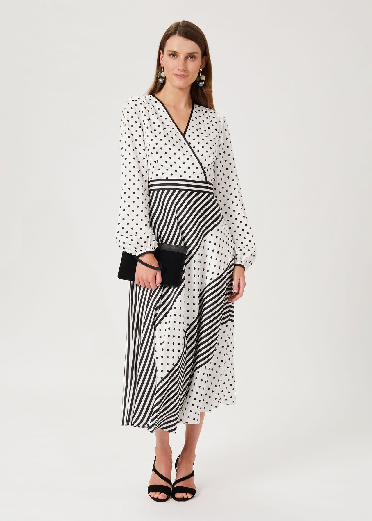 Imogen Spot Stripe Dress Hobbs