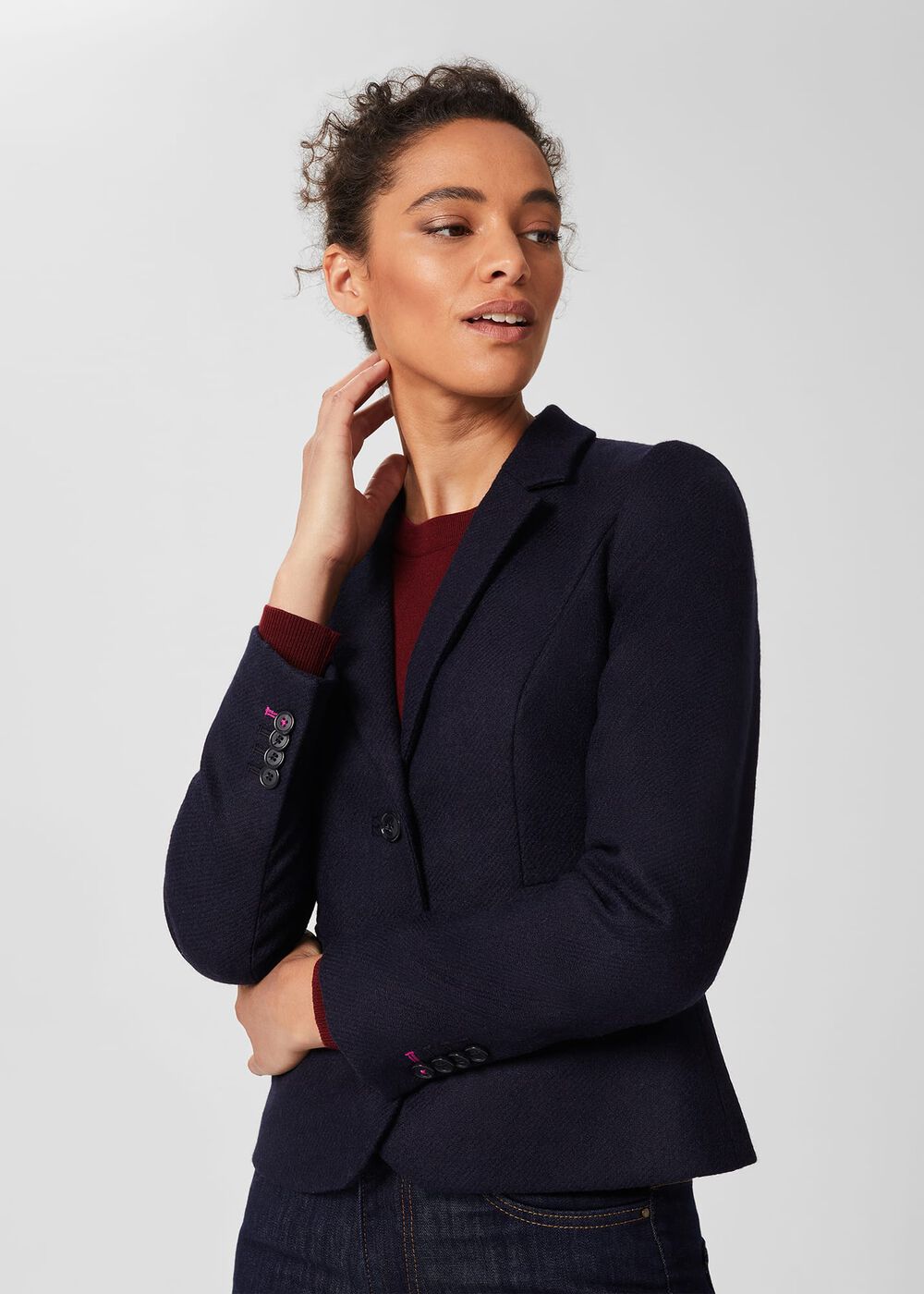 Hackness Wool Jacket, True Navy, hi-res