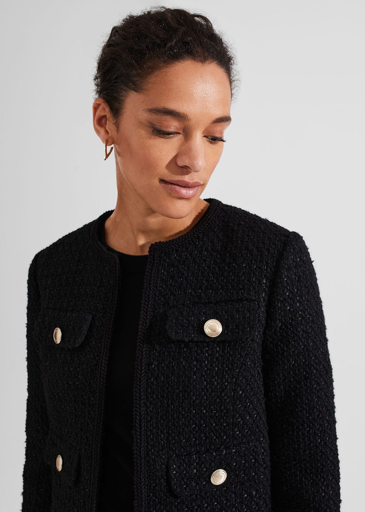 Emmy Jacket With Wool, Black, hi-res