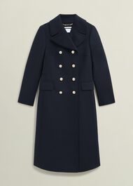 Larna Wool Coat, Navy, hi-res