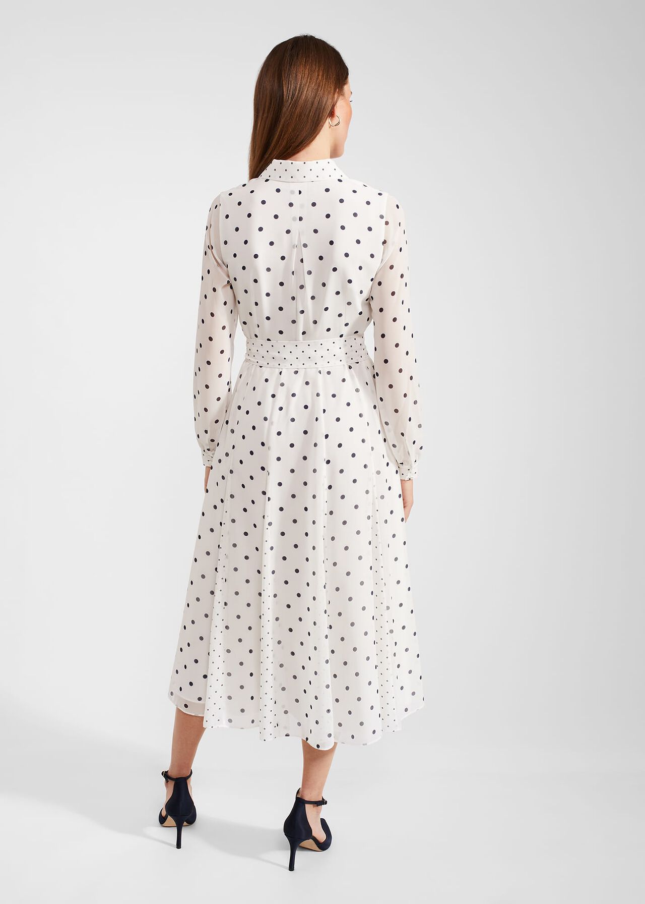 Lucilla Dress, Ivory Navy, hi-res
