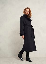 Frankie Leather Western Boots, Black, hi-res