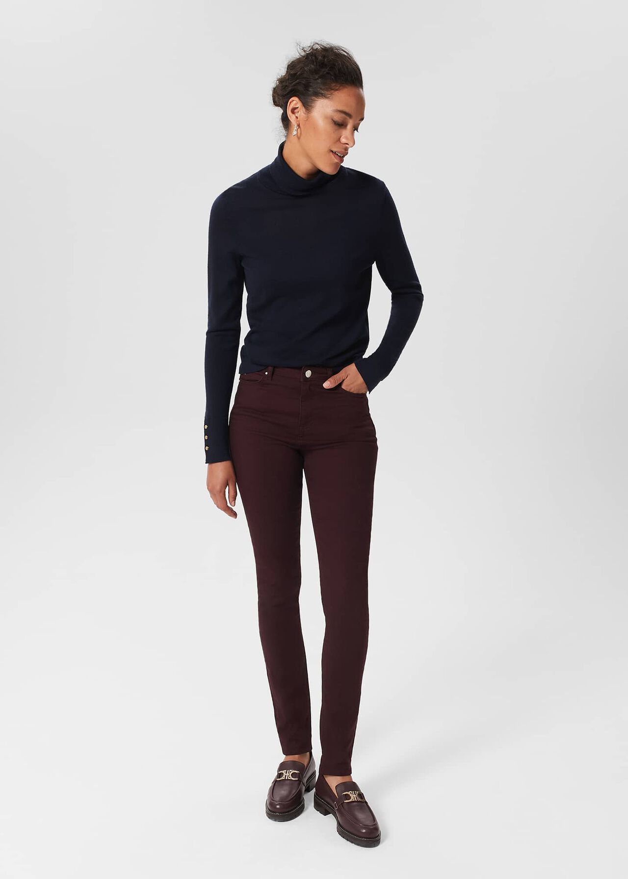 Gia Sculpting Jeans, Aubergine, hi-res