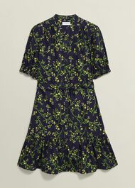 Christina Cotton Dress, Navy Multi, hi-res