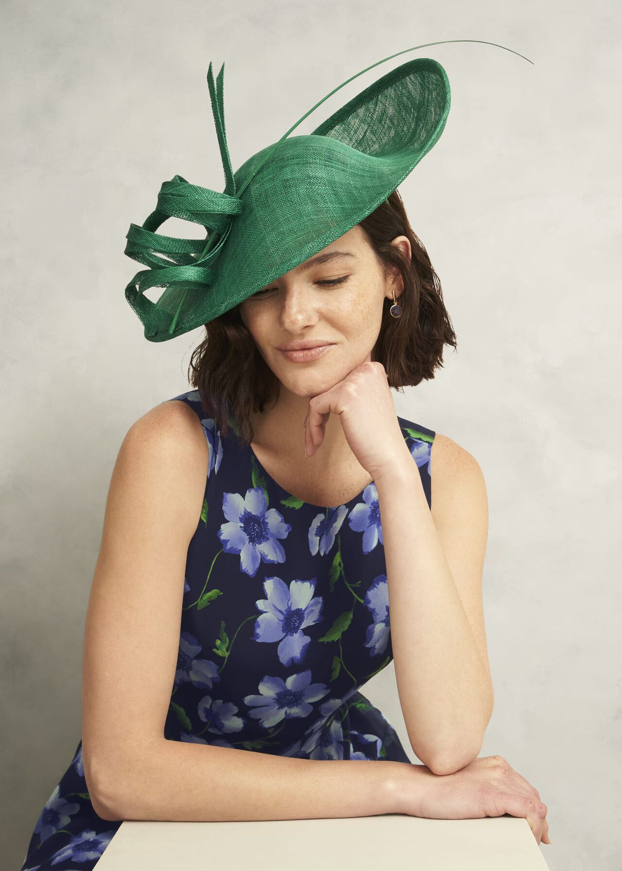 Melanie Fascinator, Amethyst Green, hi-res