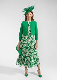 Chelsea Suede Clutch Bag, Cilantro Green, hi-res