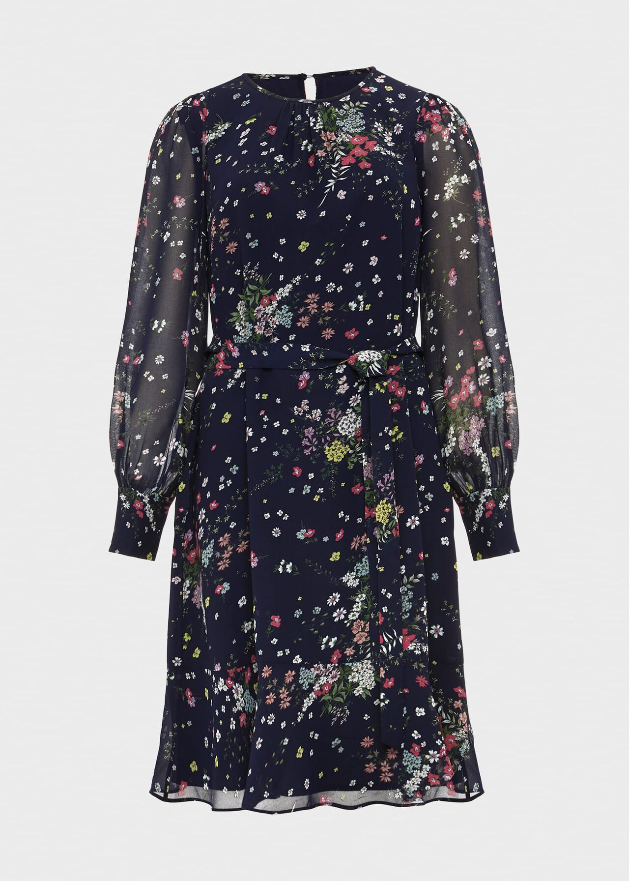 Frances A Line Dress, Navy Multi, hi-res