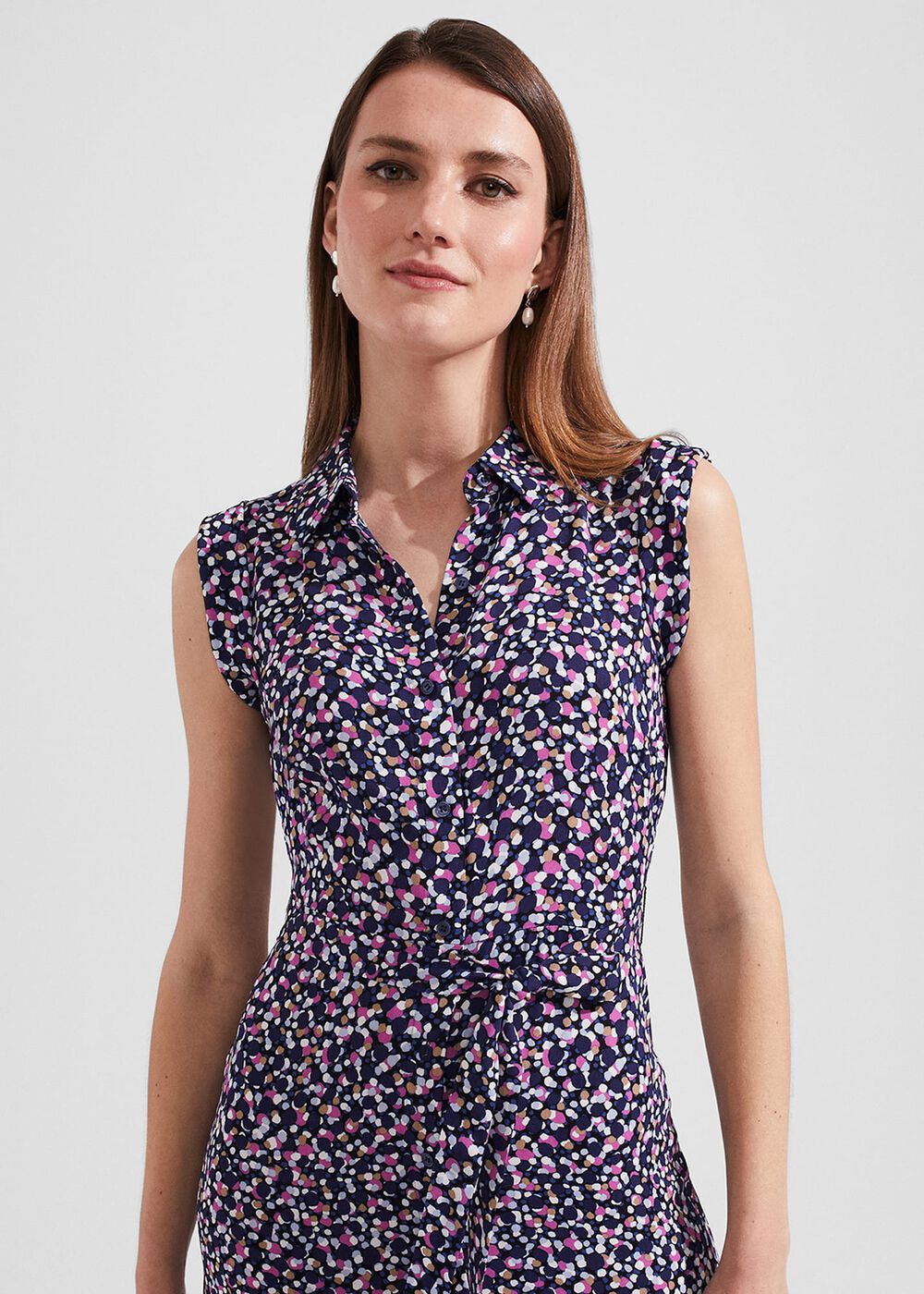 Petite Esme Dress, Navy Multi, hi-res