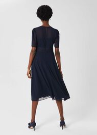 Cressida Fit and Flare Dress, Navy, hi-res