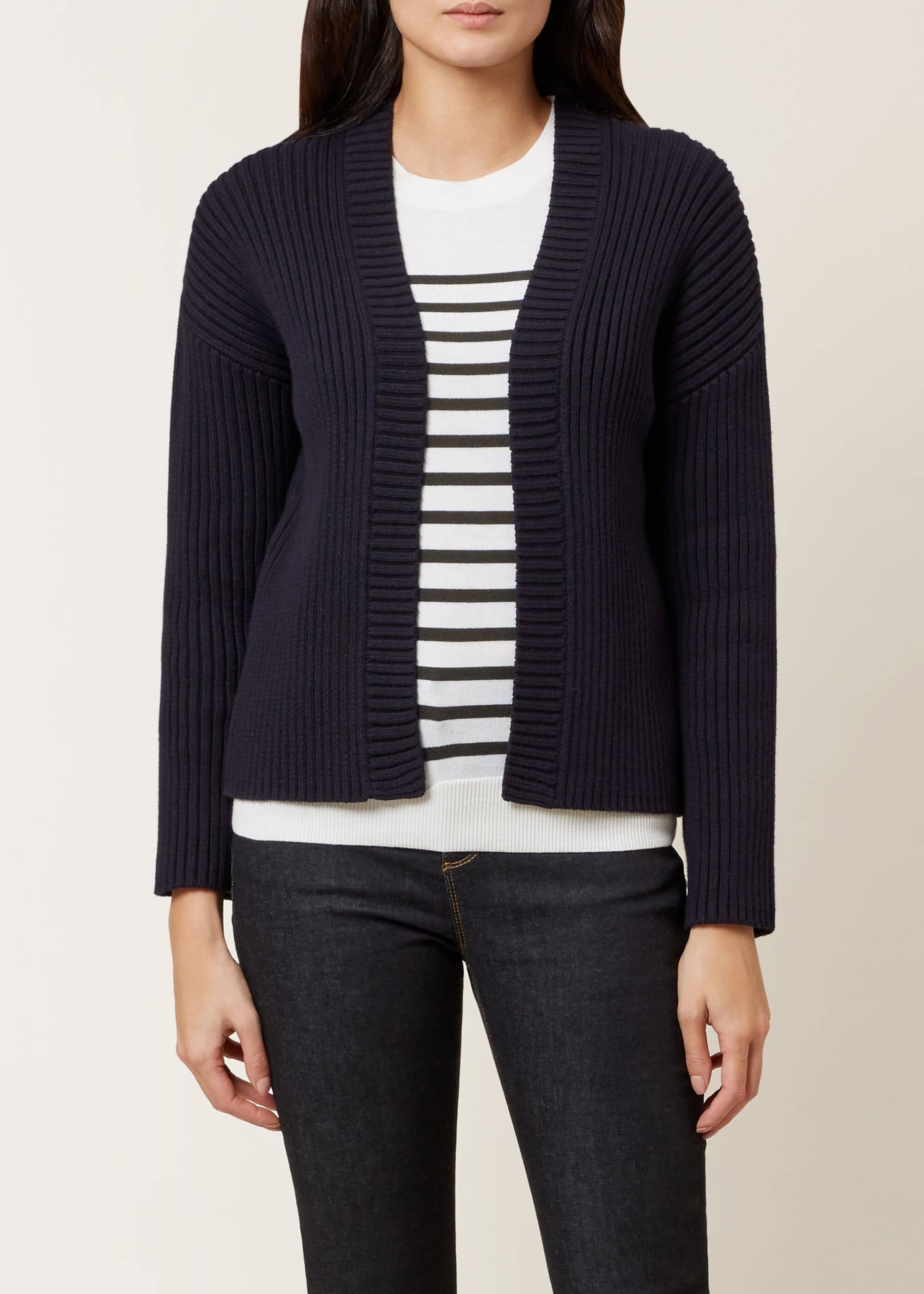hobbs navy cardigan