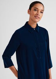 Velvet Marciella Dress, Steel Blue, hi-res