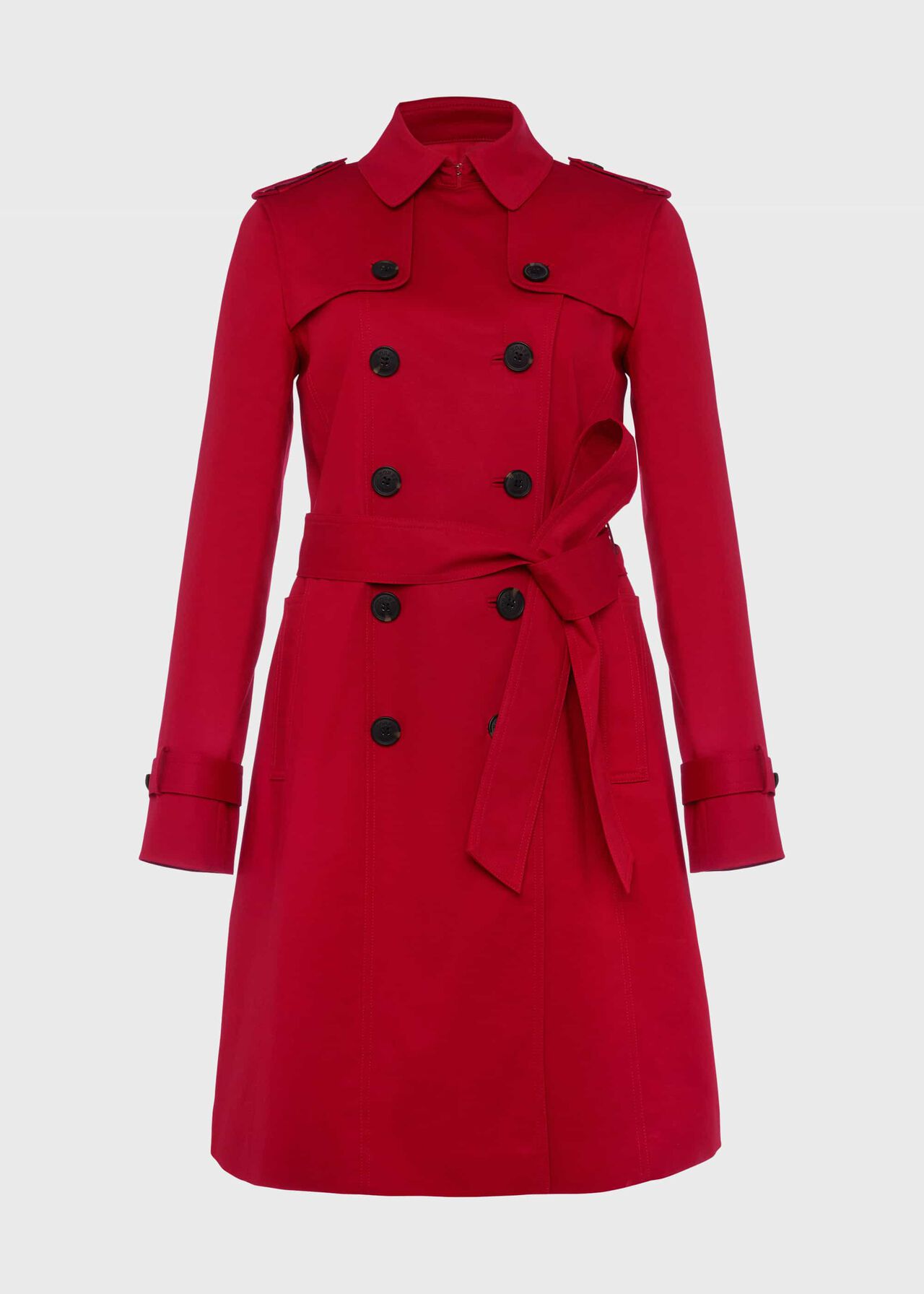 Petite Saskia Water Resistant Trench Coat Red