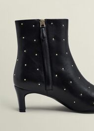 Isla Stud Ankle Boots, Black, hi-res