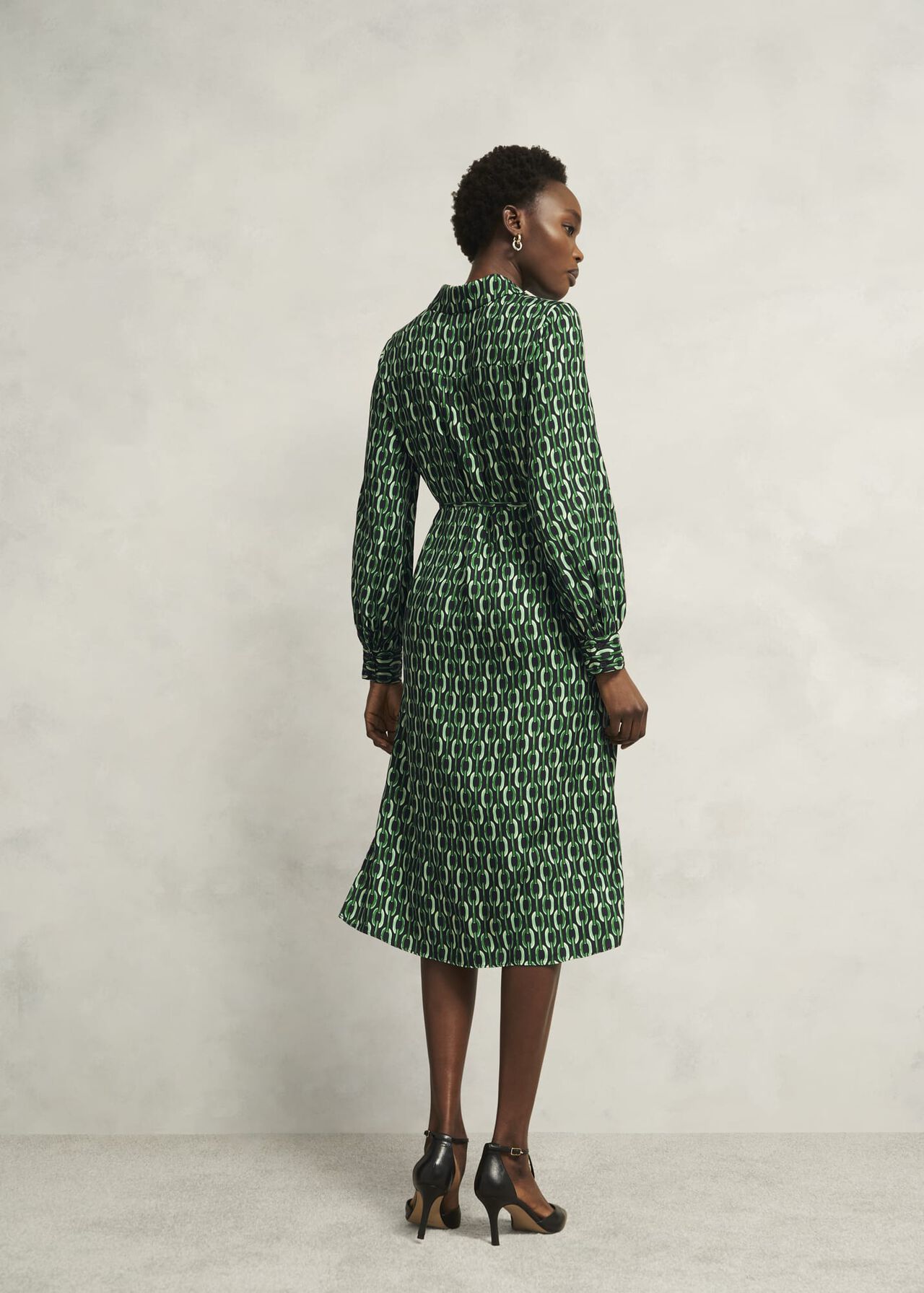 Florian Dress, Navy Green, hi-res