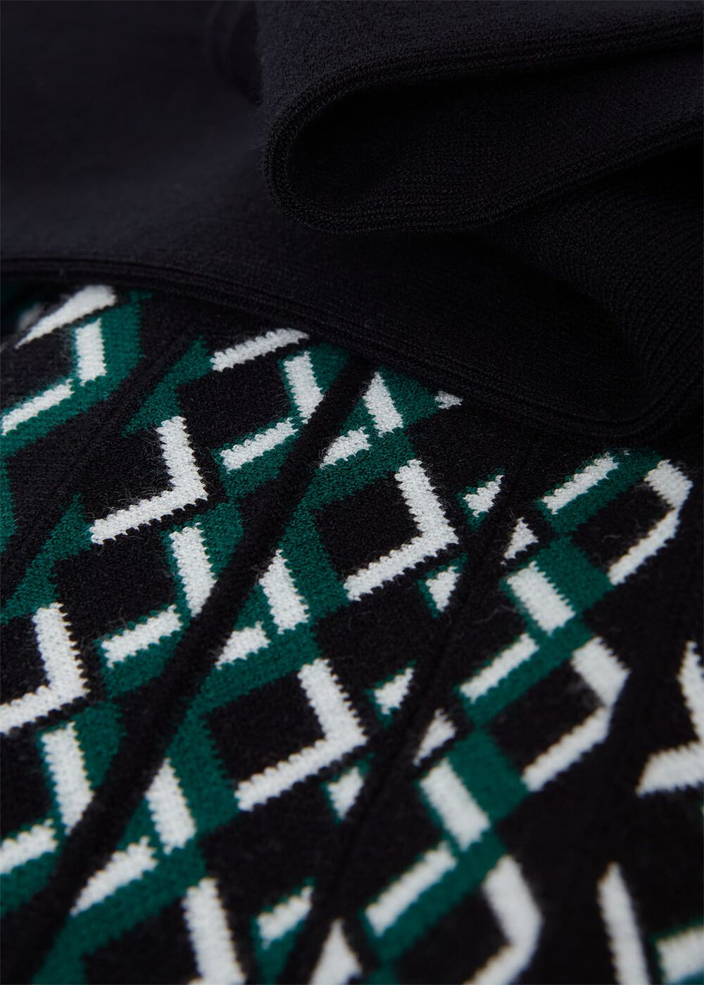 Elena Knitted Dress, Black Green, hi-res